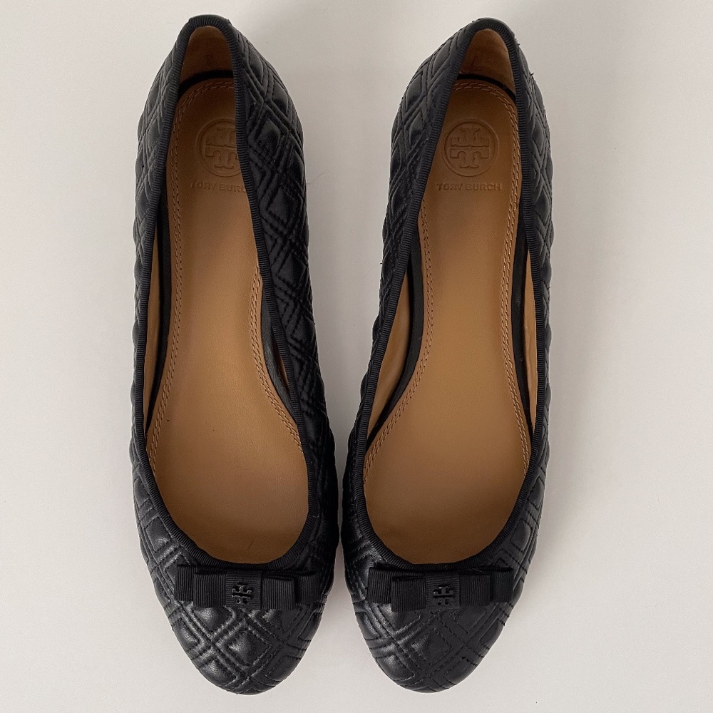 Tory Burch "Marion" Quilted Ballet Flats - 10